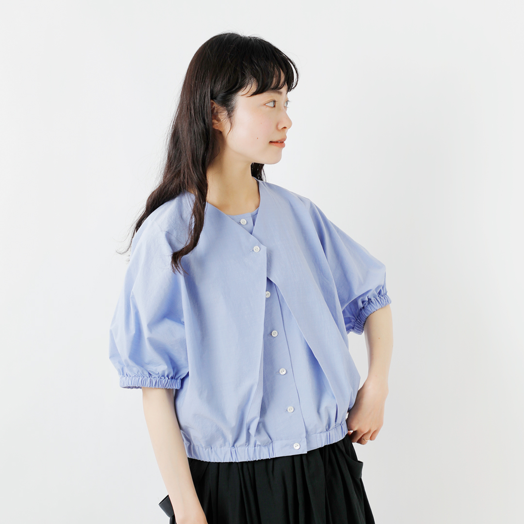 si-si-si
コットン レイヤードデザイン バルーン ブラウス “BALLOON BLOUSE” 2024-ss084