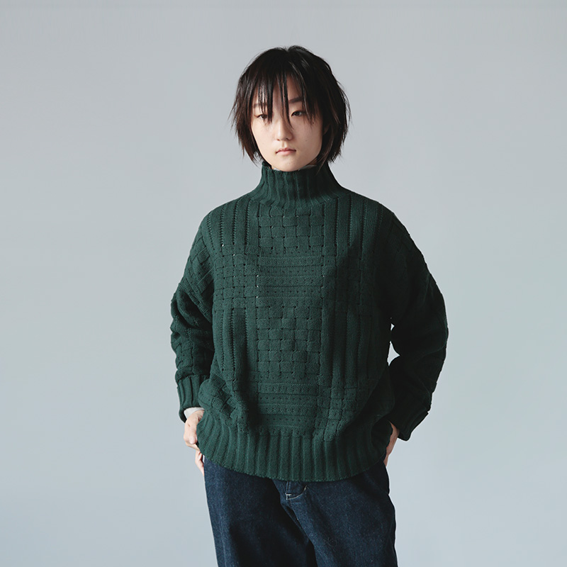 ONICA IjJ <br>Rbg E[ ^[glbN vI[o[ gCotton Wool Turtleneck Jumperh oni032