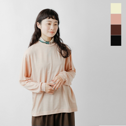 LIFiLL tB SUPER140'S E[ OX[u TVc   gWOOLISH LONGSLEEVE TEEh lf021-07-ms