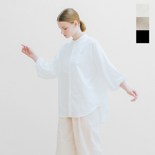 whyto zCg <br>o[X[u uEX gBALOON SLEEVE BLOUSEh wht24hbl4048-tr