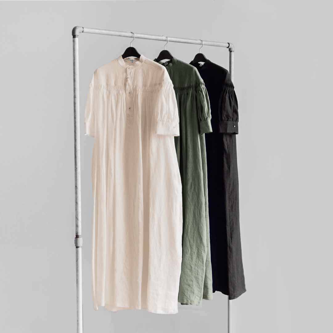 Scye TC <br>l LubN ^bN hX g60/1Linen Cambric Tucked Dressh 1225-01002-rf