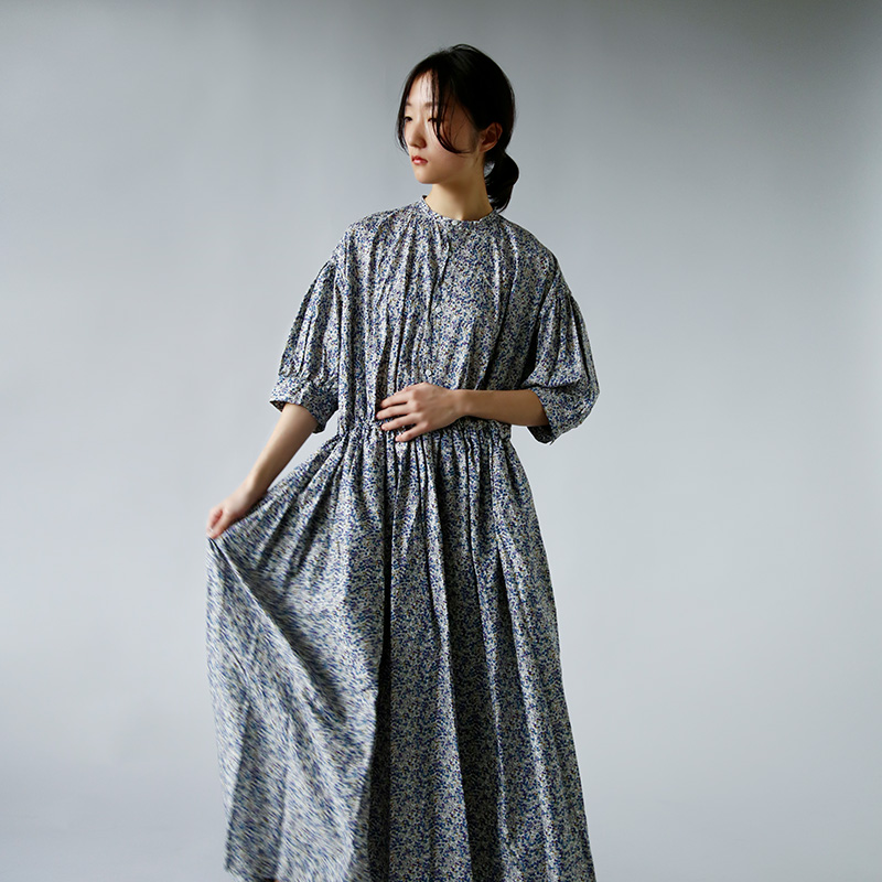 TOUJOURS gDW[ <br>oeB x[ t[ vg Rbg hX gHalf Sleeve Classic Gathered Dressh ym40ud05
