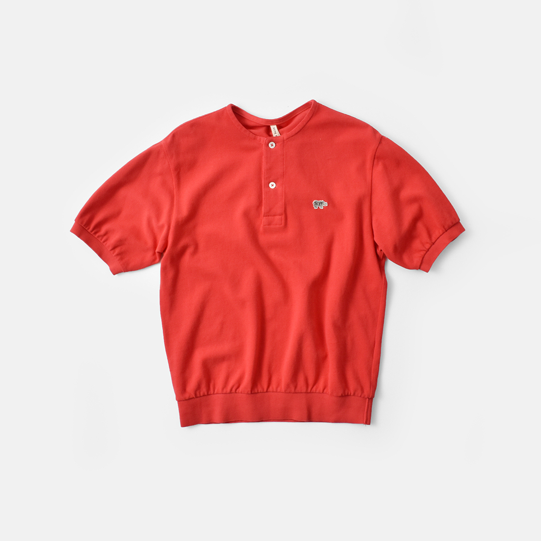 SCYE BASICS TCx[VbNX <br>Rbg sP w[lbN Vc gCotton Pique Henley Neck Shirth 5225-21718-tr