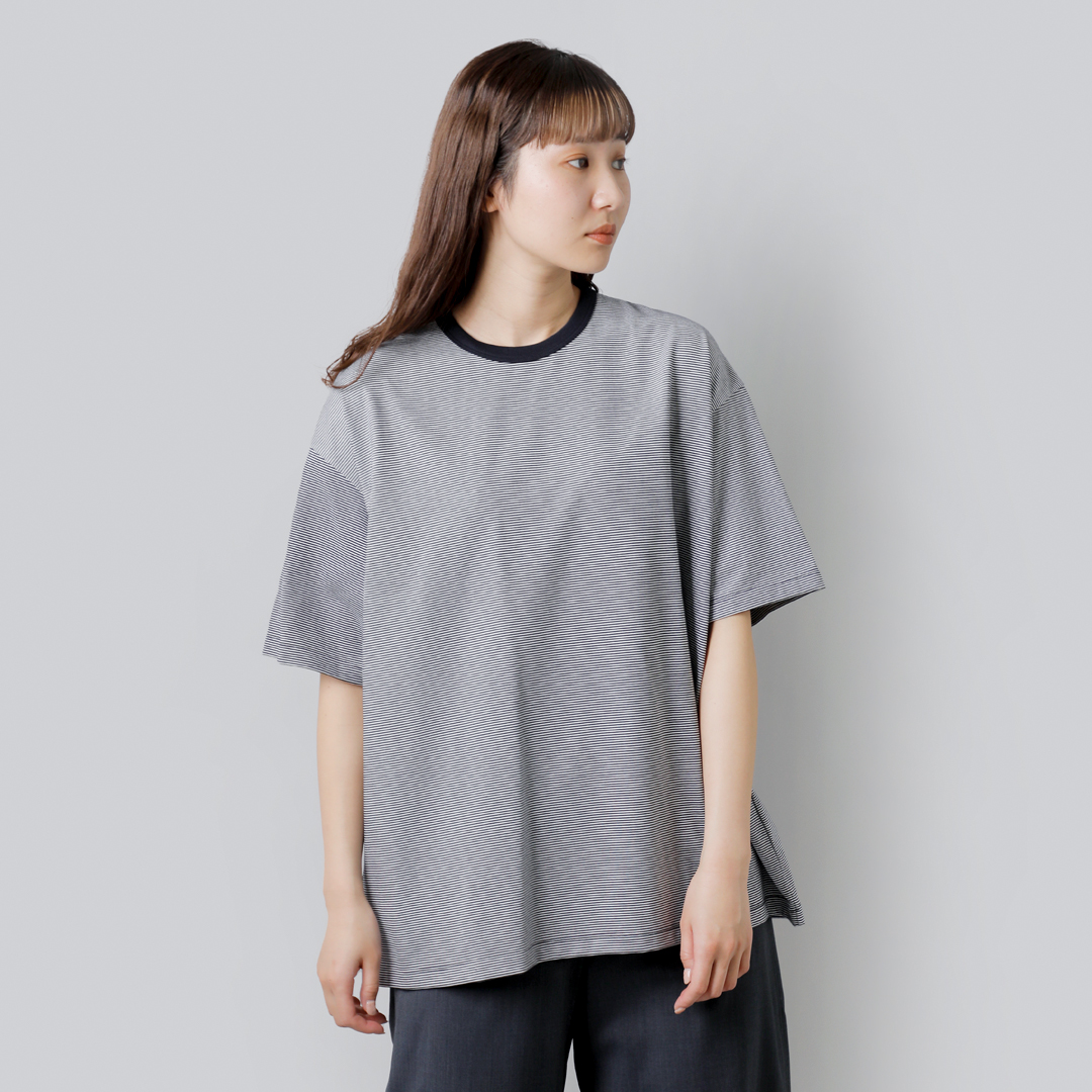 graphpaper <br>コットン ボーダー ショートスリーブ Tシャツ