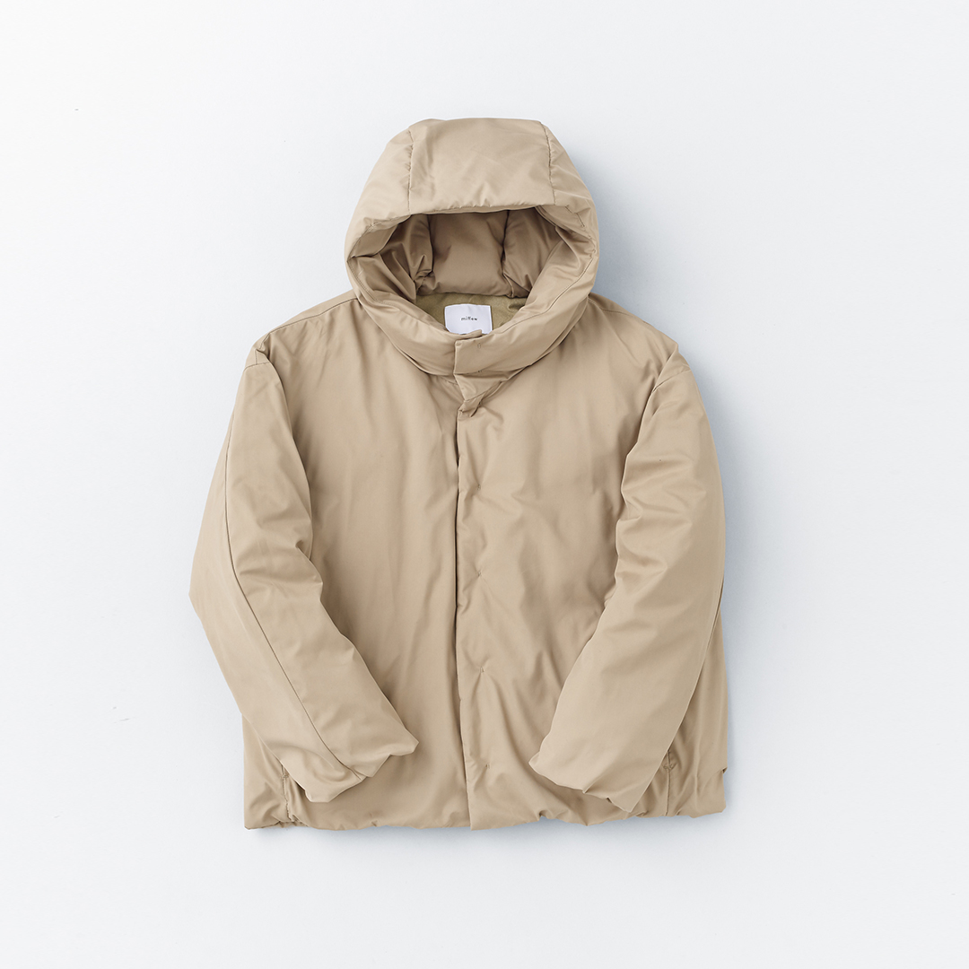 miffew ~t[ <br>t[fbh _E WPbg gHIDDEN SNAP HOODED DOWN JACKETh few24wjk5232-mn