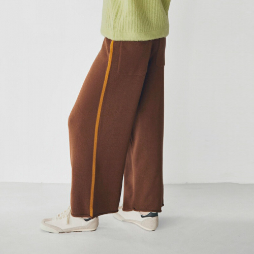 whyto zCg <br>mE[ JV~ TChC jbg pc gside line knit pantsh wht24fkn4029-ma