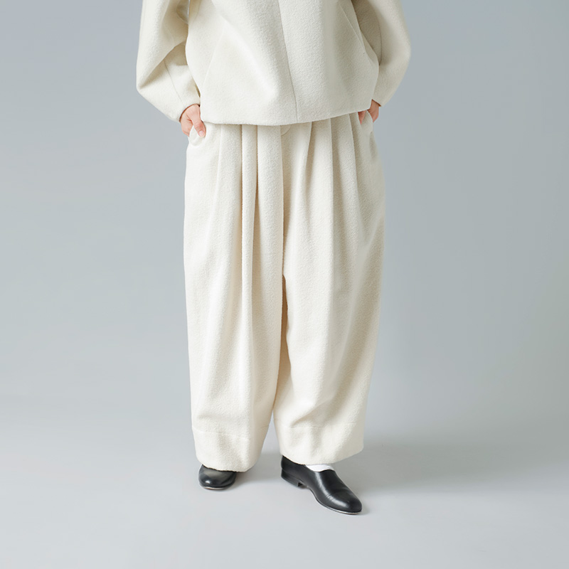 TENNE HANDCRAFTED MODERN enhNtebh_ <br>EGXg u jbg 3^bN Ch pc gwaist rib knit 3 tuck wide pantsh 007o
