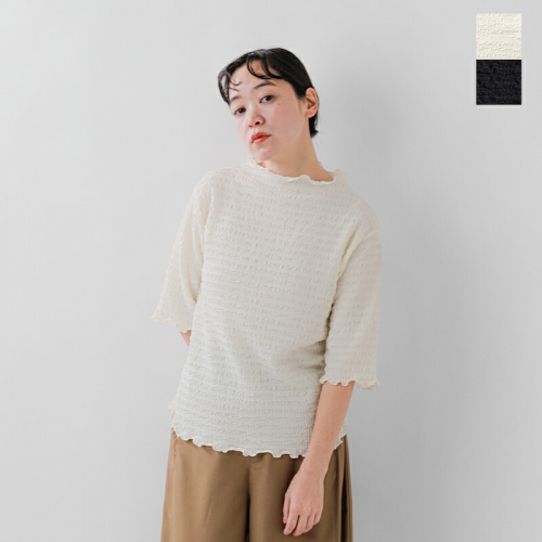whyto zCg N[v Xgb` uEX gcrape stretch blouseh wht25hbl4070-kk