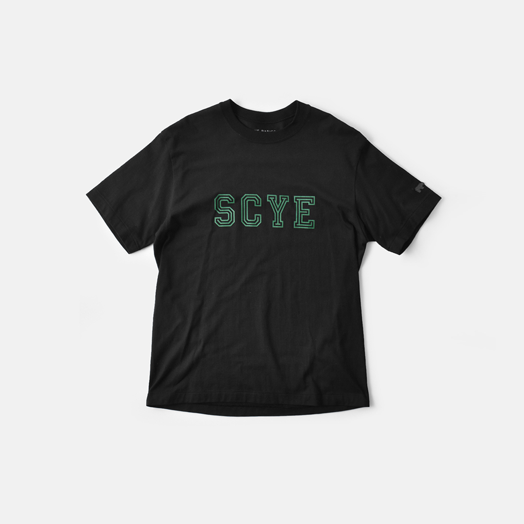 SCYE BASICS TCx[VbNX  S TVc g30/2 Cotton Jersey Logo T-Shirth 5725-21700-1-mn