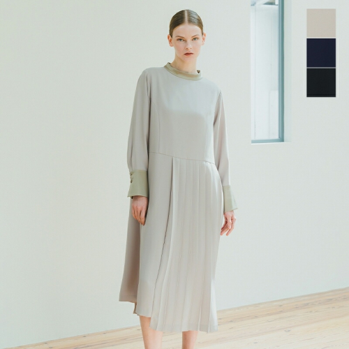 whyto zCg <br>AVg[ v[c hX gasymmetry pleats dressh wht25hop4060-mn  