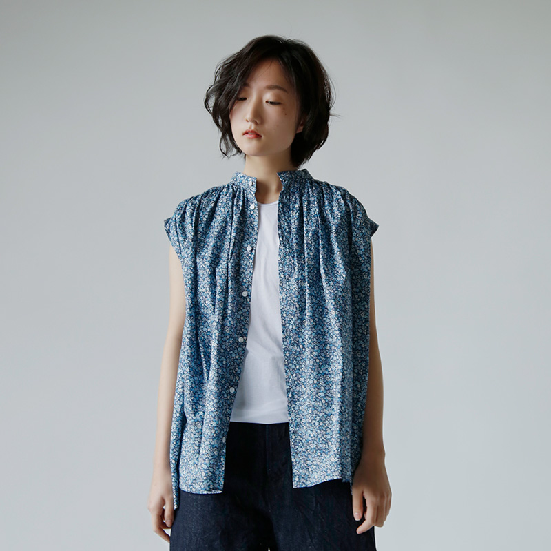TOUJOURS gDW[ <br>oeB[ u[ t[ vg Rbg Vc gPleated Sleeveless Long Shirth ym42ts02  