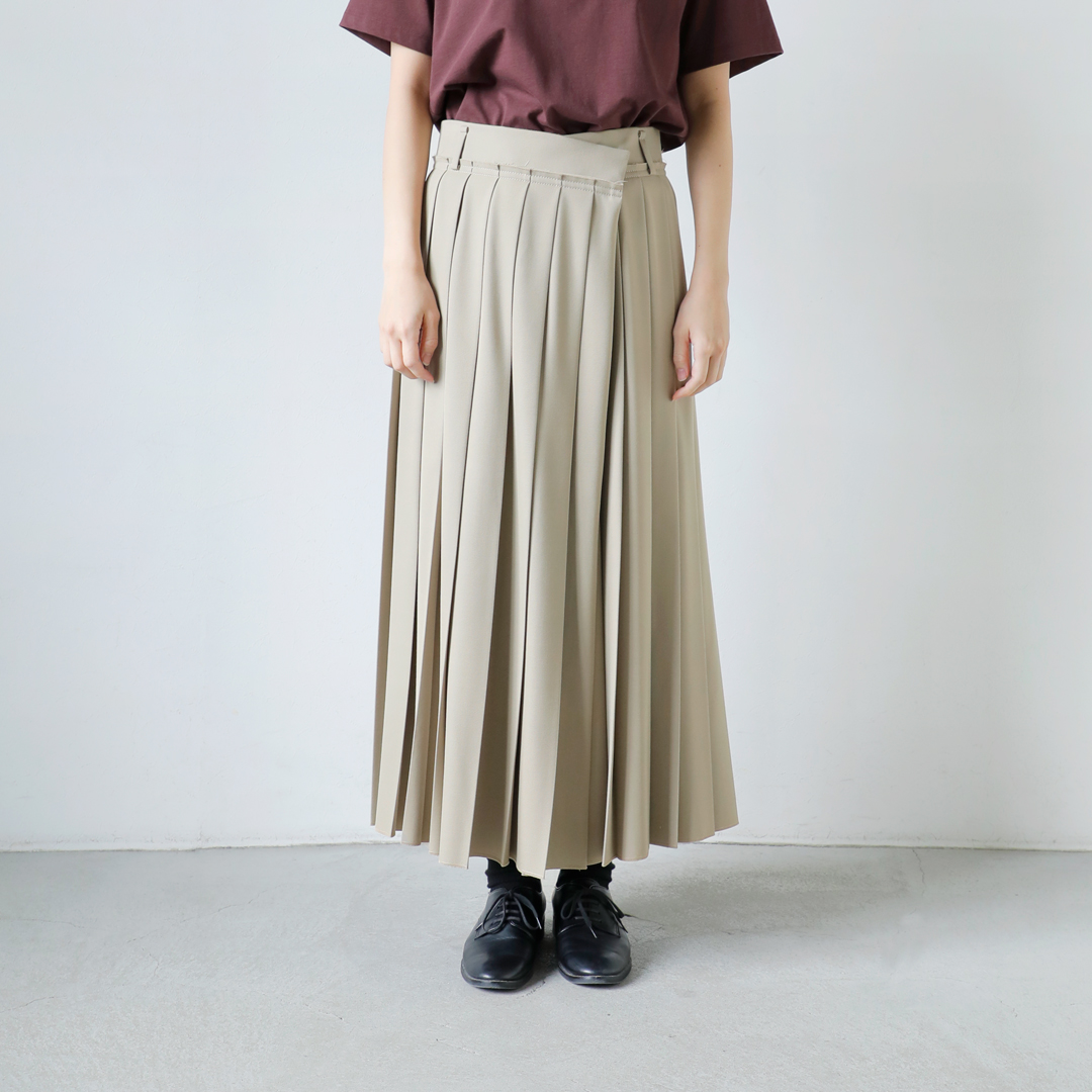 YLEVE C[ <br>E[ T[W v[c XJ[g gWOOL SURGE PLEATED SKh 168-5130018-yo  yTCY񖳗z
