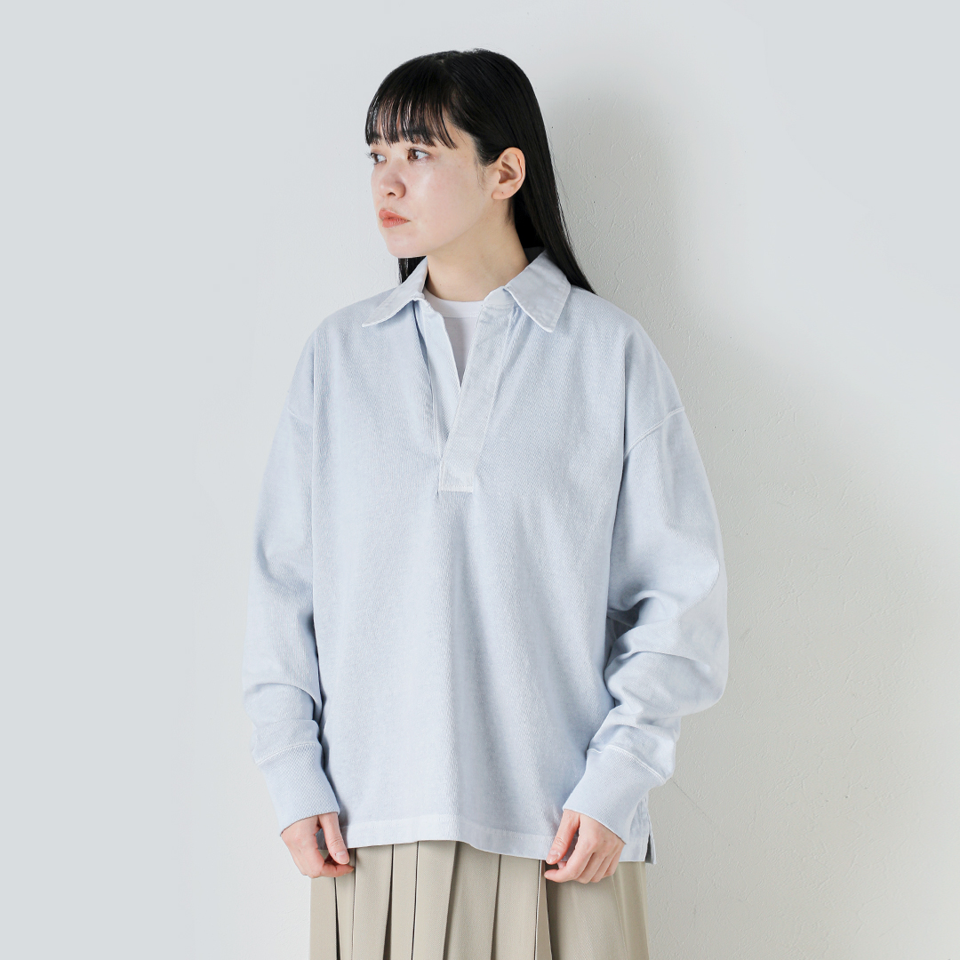 YLEVE C[ <br>Rbg XLbp[ vI[o[ gOPEN END COTTON PIGMENT DYE SKIPPER P/Oh 168-5166014-tr