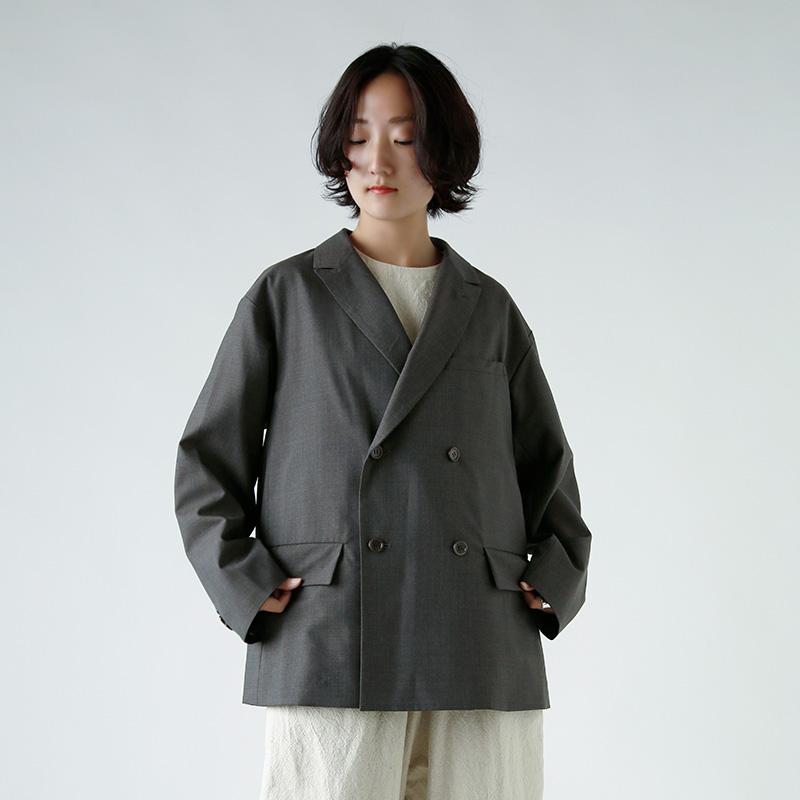 TOUJOURS gDW[  SUPER120s gsJ E[ WPbg gDouble Breasted jacketh ym42aj02