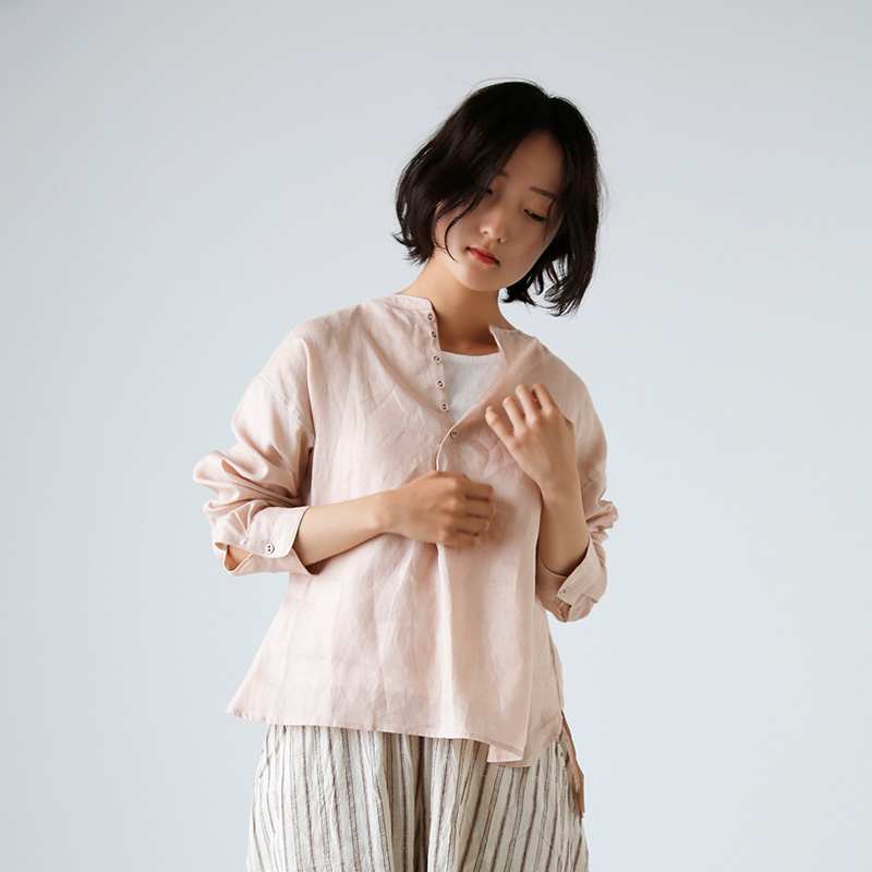 atelier naruse アトリエナルセ リネン スモック ブラウス t02077